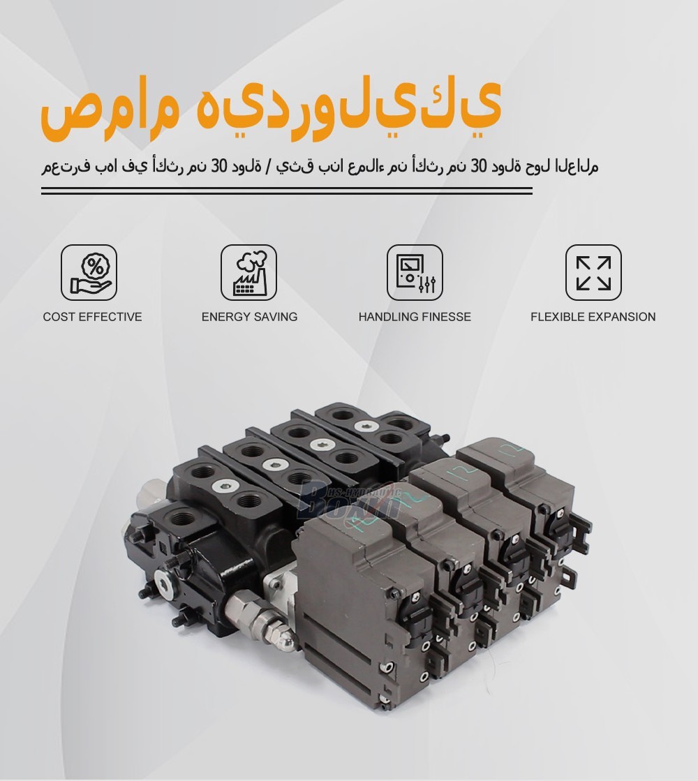 Factory Direct Supply of SD8EMA-4OT Electric Motor 4 Spool Sectional Directional Valve
